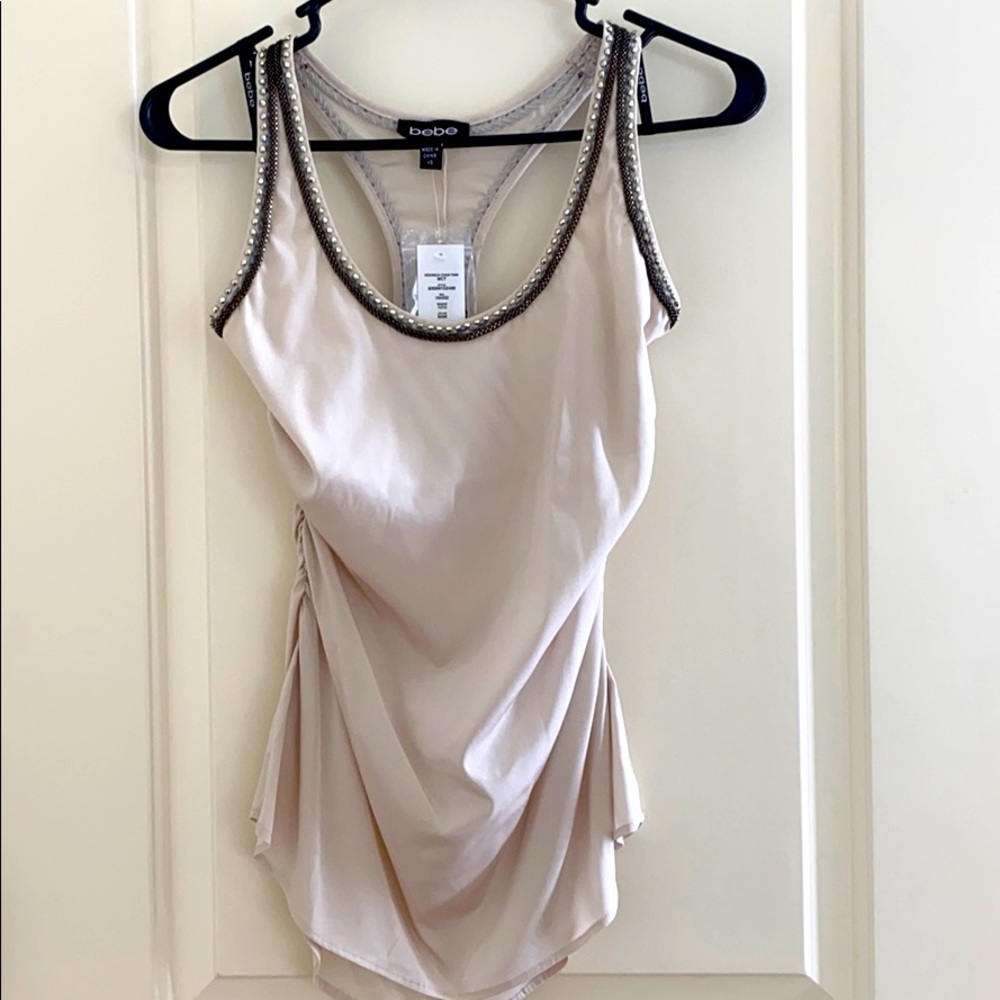 Bebe Cream Veronica chain tank Size XS